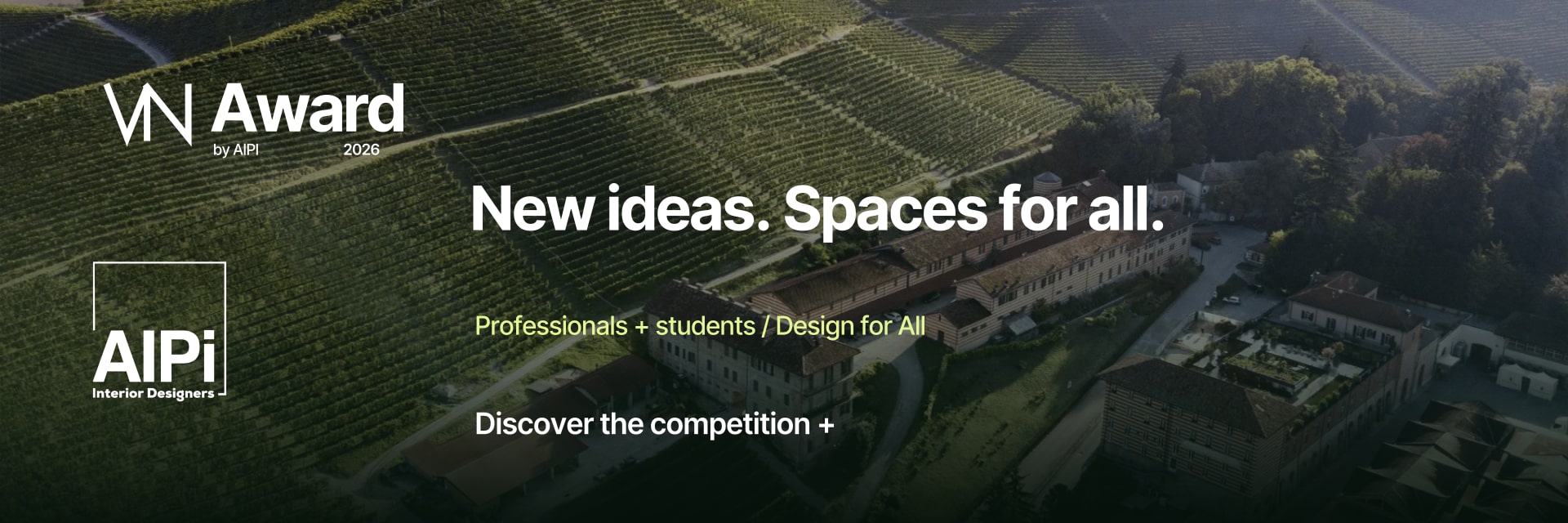 VN Award 2026 by AIPI. New ideas. Spaces for everyone.