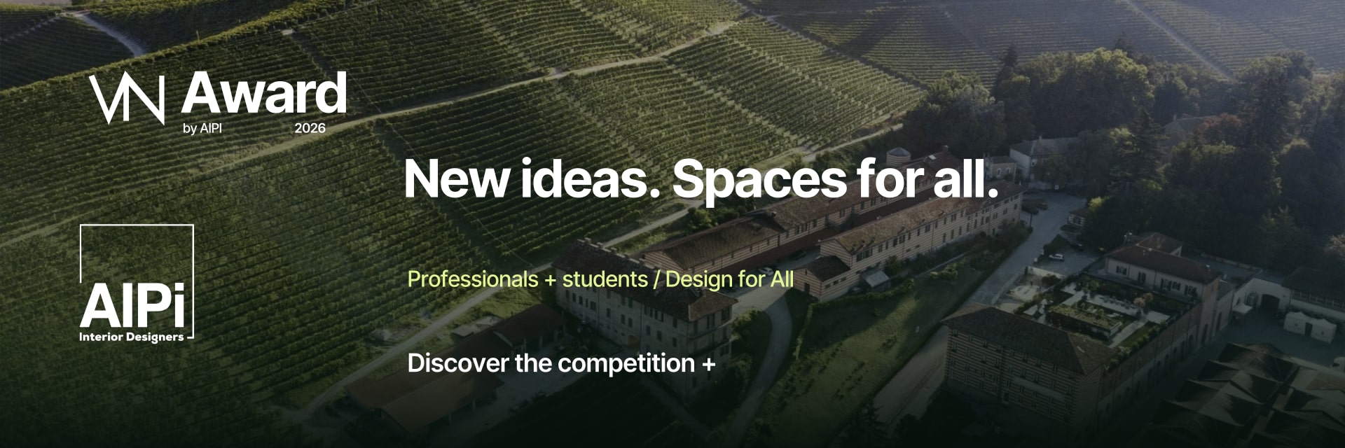 VN Award 2026 by AIPI. New ideas. Spaces for everyone.
