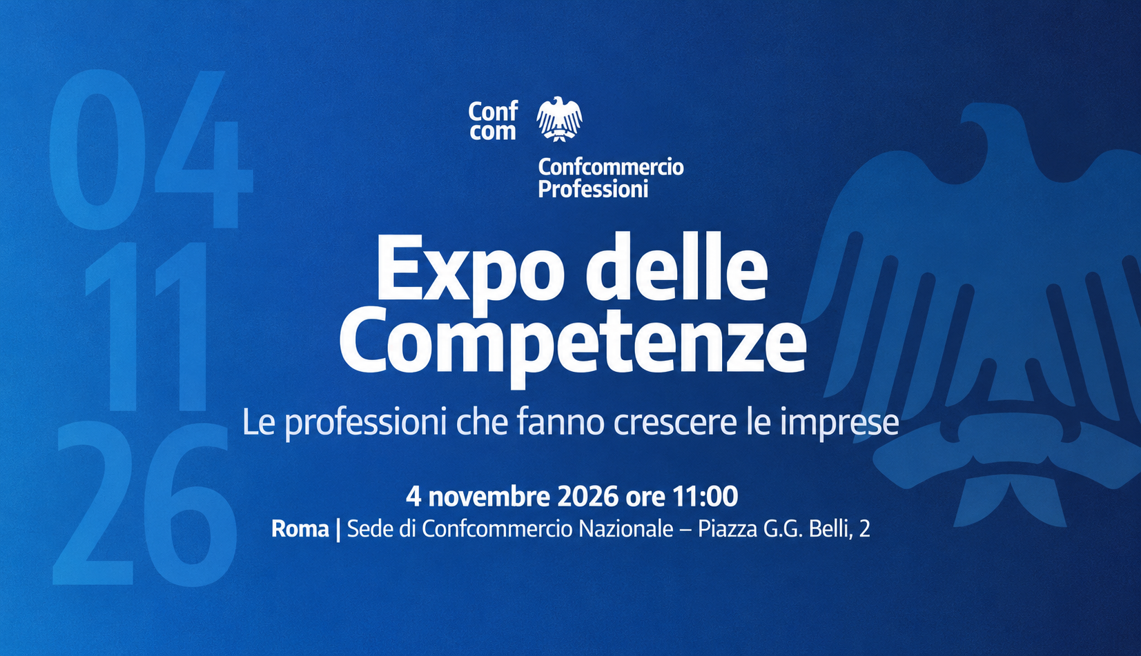 Expo delle Competenze – Confcommercio Professioni, 4 novembre 2026 ore 11:00, Roma